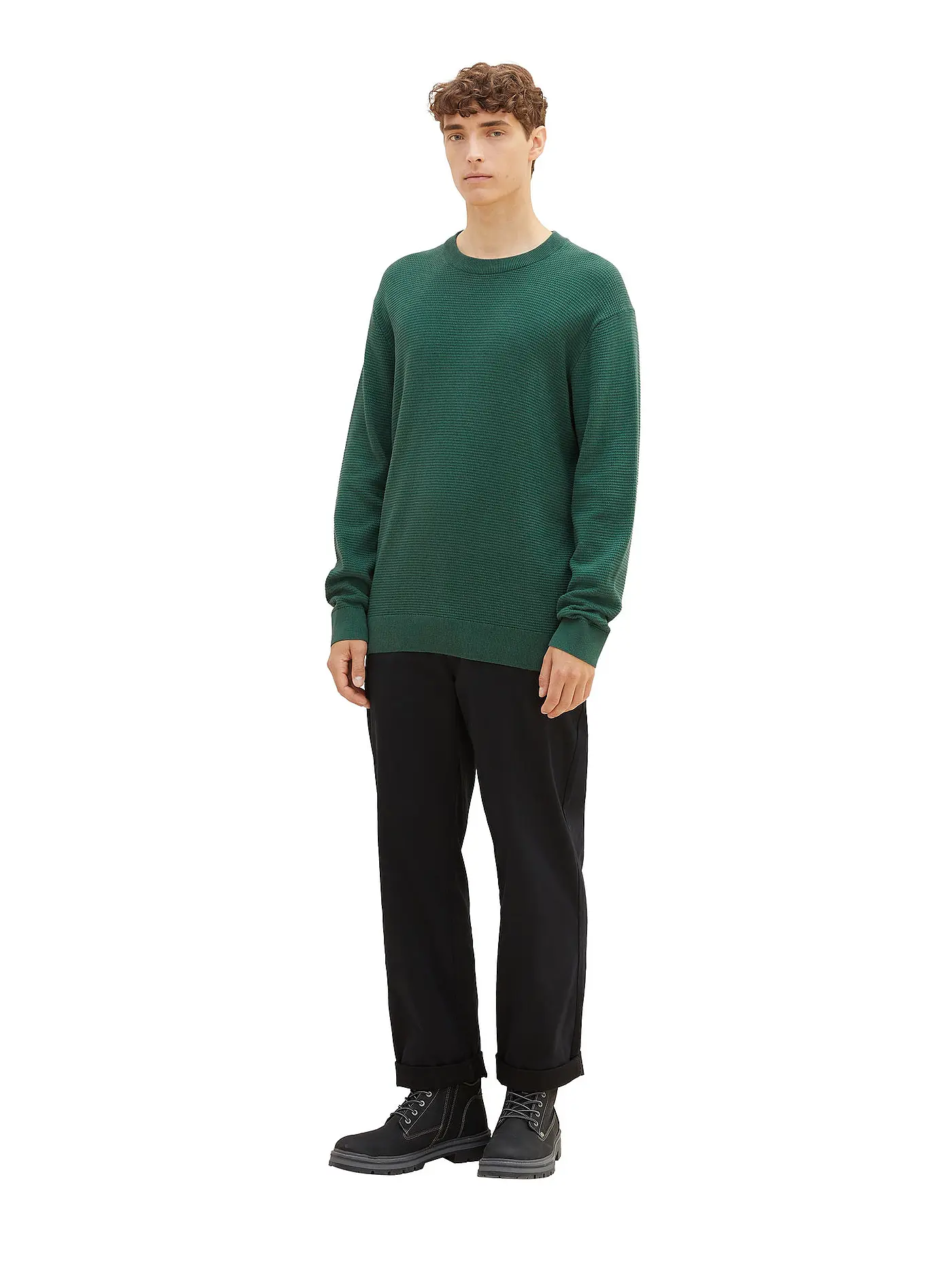 TOM TAILOR DENIM | Pullover | dunkelgrün